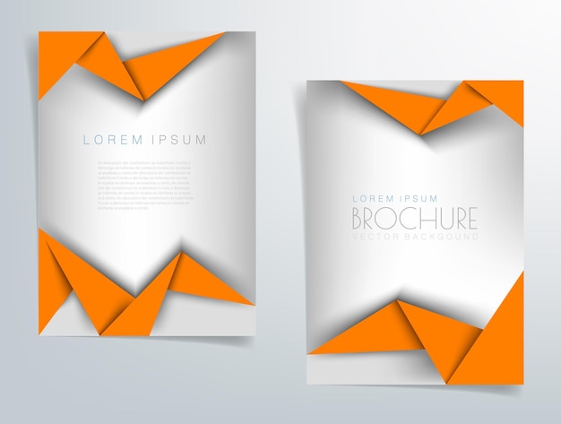 Brochure graphic geometric triangle overlap vector layer background for text and message design