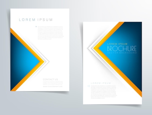 Brochure graphic geometric triangle overlap vector layer background for text and message design