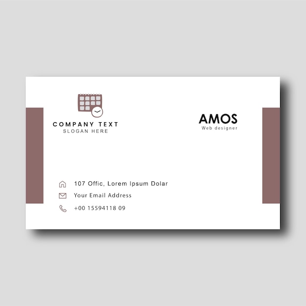 Brochure professional business card mockup vector illustration company card visiting card