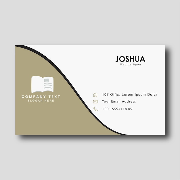 Brochure professional business card mockup vector illustration company card visiting card