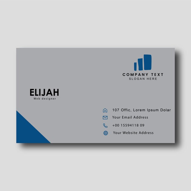 Brochure professional business card mockup vector illustration company card visiting card