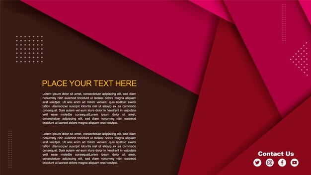 brochure template design and dark magenta color design