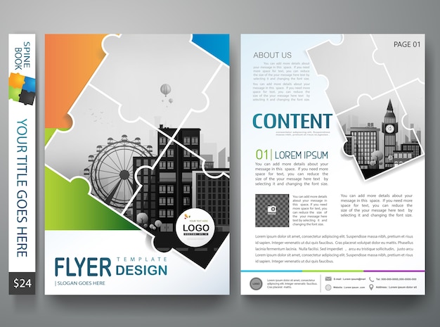 Brochure template vector.