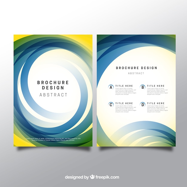 Brochure template with abstract circles