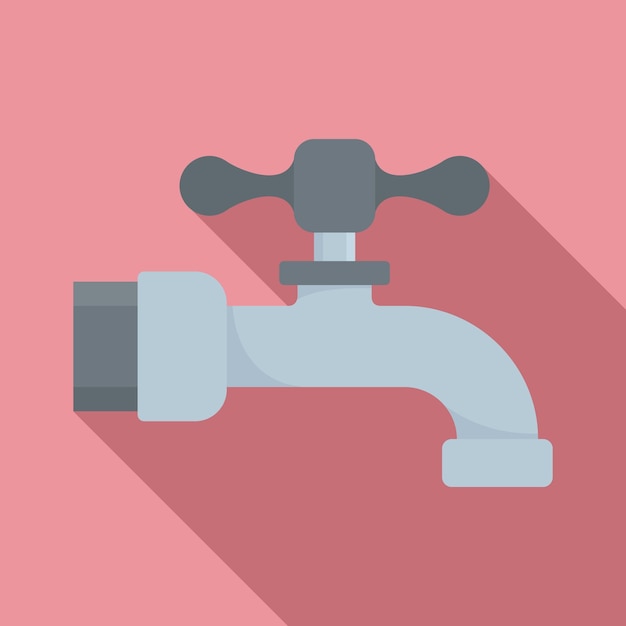 Broken faucet icon Flat illustration of broken faucet vector icon for web design