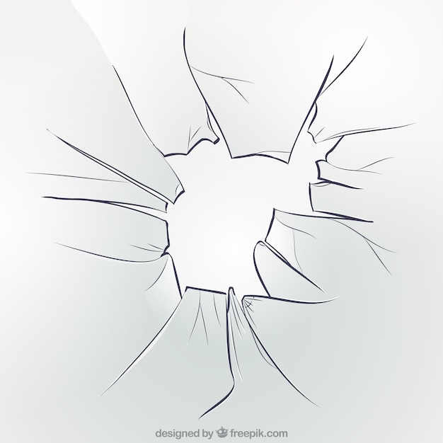 Broken glass background in realistic style