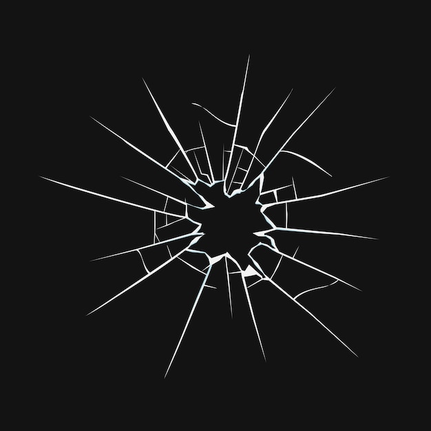 Vector broken glass