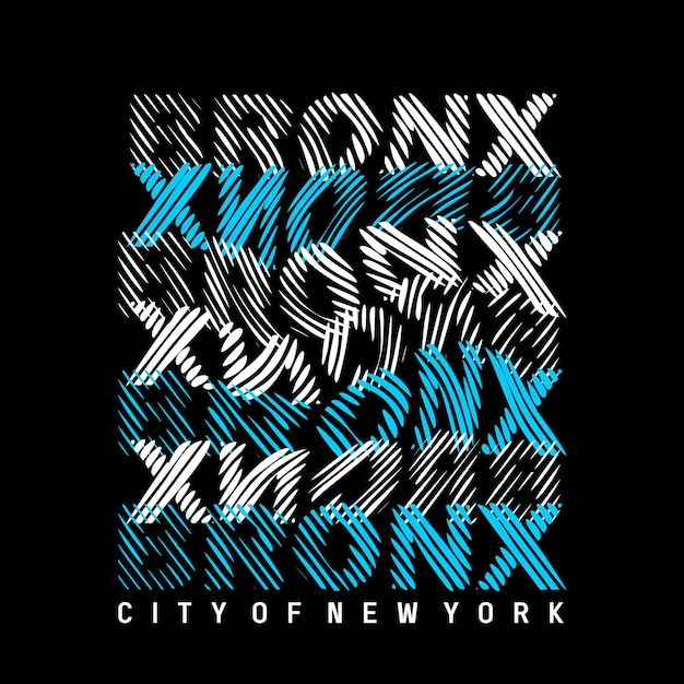 Bronx city of new york design typography vector graphic illustration for printing tshirts and others