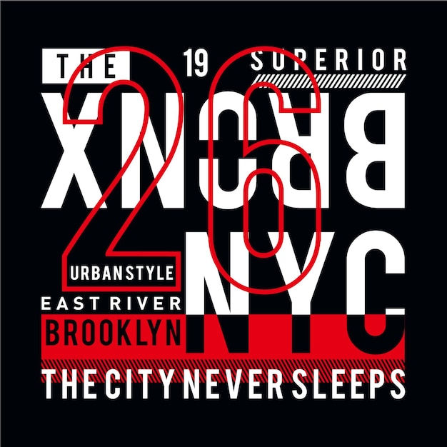 The bronx new york city typography design for print tshirt