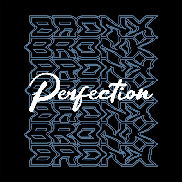 Bronx repeat wave effect design typography vector design text illustration sign t shirt graphics print