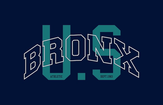 bronx typography design vector for print t shirt.