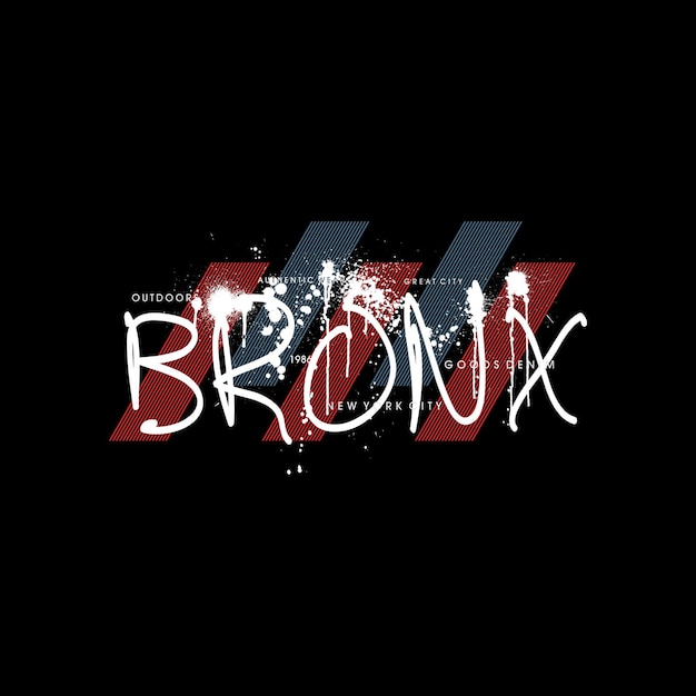 bronx  typography for print t shirt