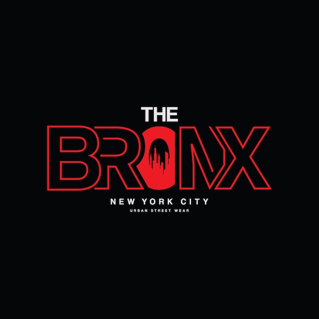 Bronx typography tshirt and apparel design