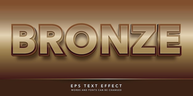 bronze 3d editable text effect