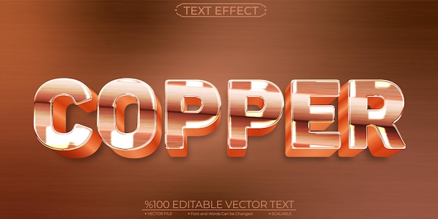 Bronze Crome Copper Editable and Scalable Vector Text Effect