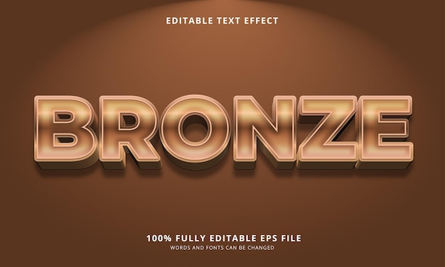 Bronze text style editable text effect