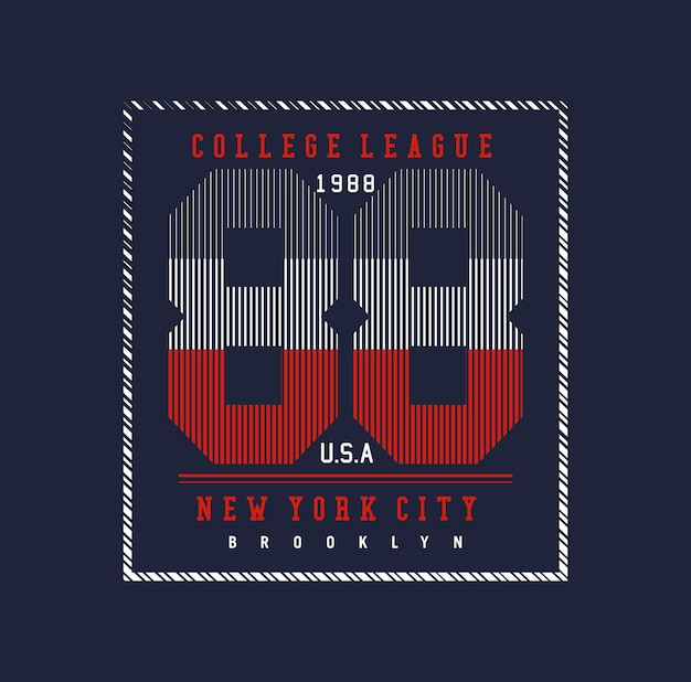 Brooklyn 88 design typography vector design text illustration sign t shirt graphics print