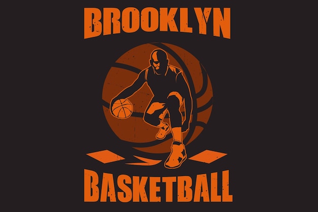 Brooklyn basketball silhouette design