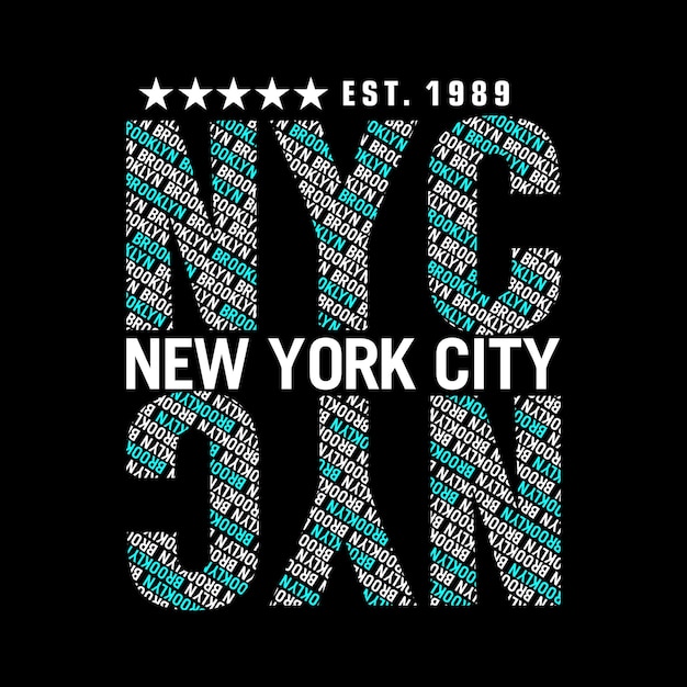 BROOKLYN BKLYN design typography vector graphic illustration for printing tshirts and others