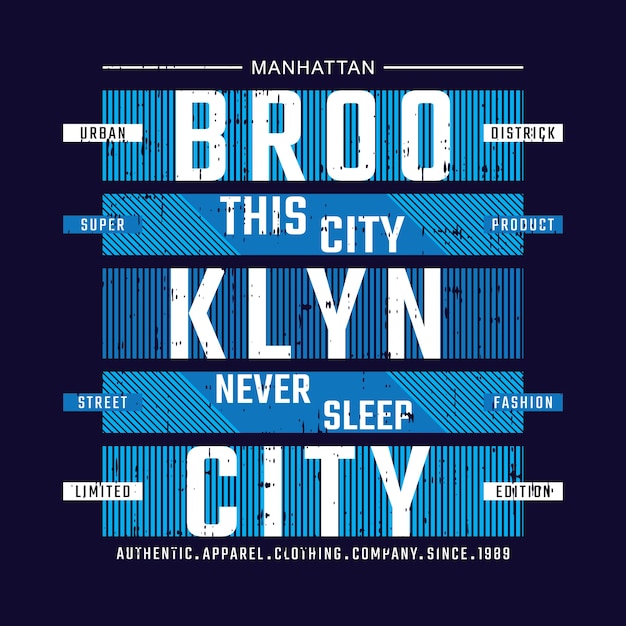 Brooklyn city t shirt typography design