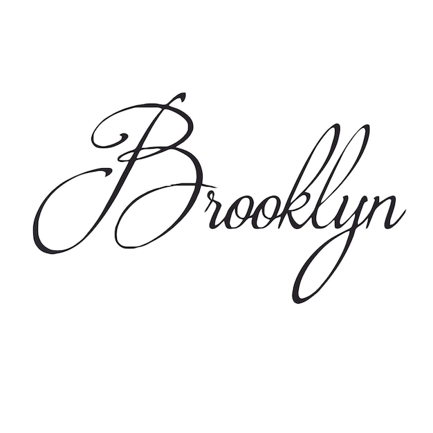 Brooklyn Cursive Lettering Typography