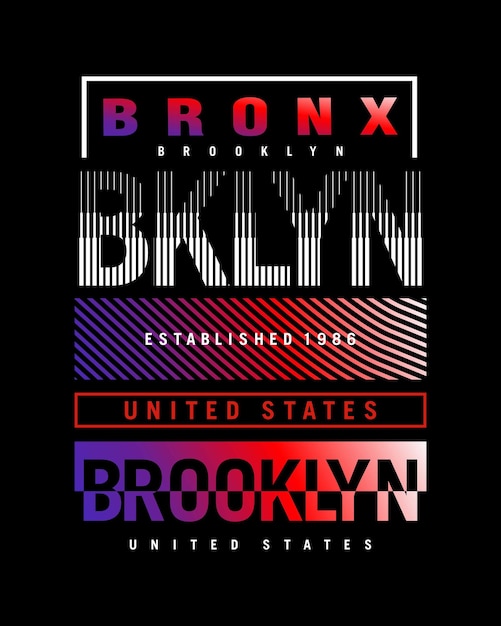 Brooklyn graphic vector typography for t shirt design and other