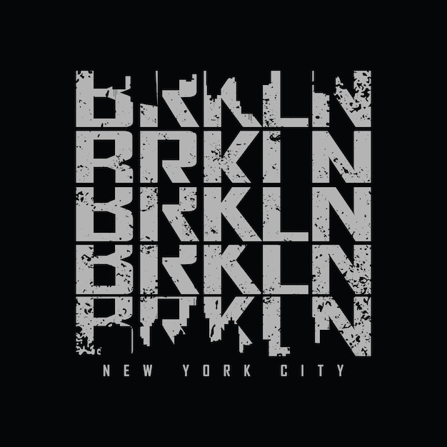 BROOKLYN illustration typography. perfect for t shirt design