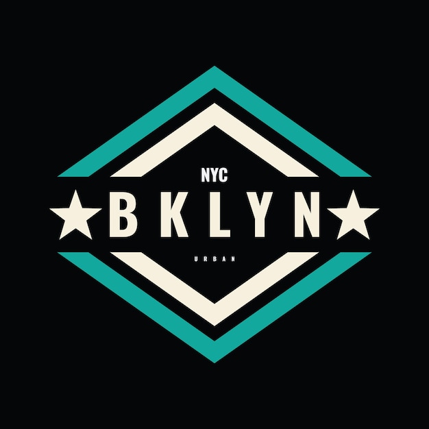 BROOKLYN illustration typography t shirt design