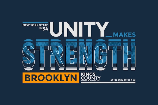 Brooklyn Kings county typography slogan apparels abstract design vector print illustration