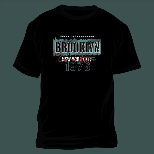 brooklyn new york city graphic t shirt design typography vector illustration