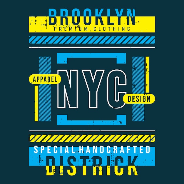 Brooklyn new york city t shirt typography design