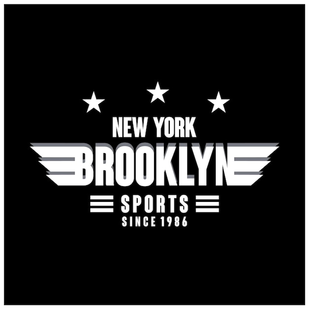 Brooklyn sport graphic t shirt vector illustration