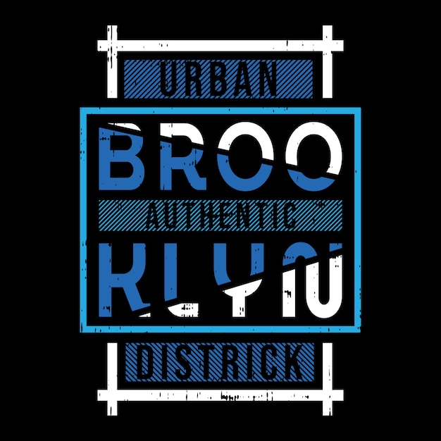 Brooklyn text frame t shirt typography design