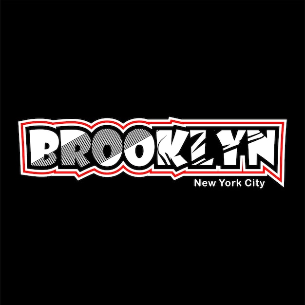 brooklyn typography design vector for print t shirt