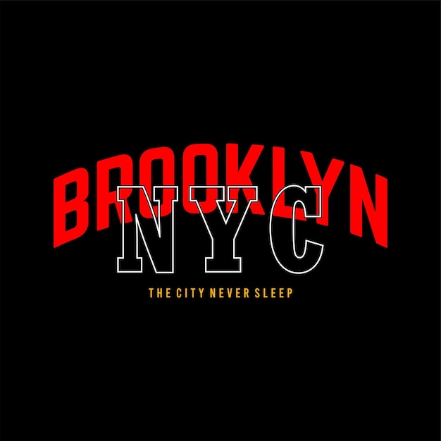 brooklyn typography design vector for print t shirt