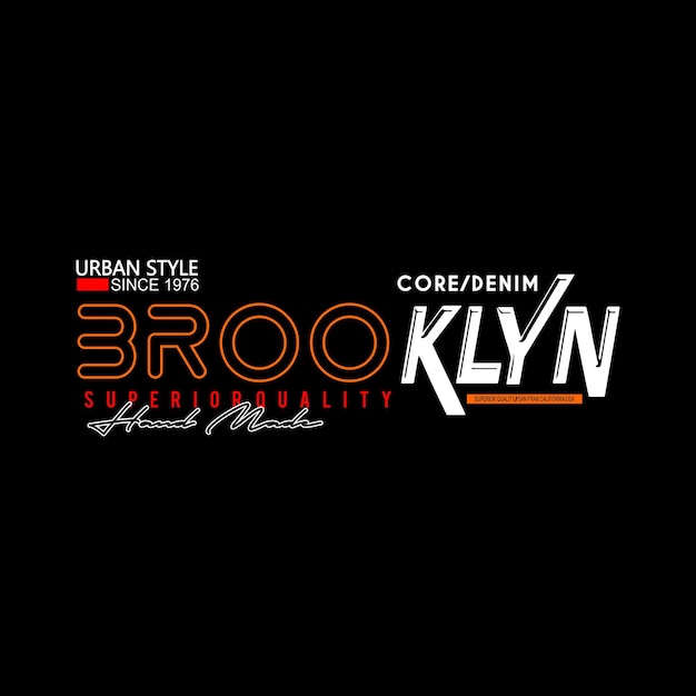 brooklyn typography design vector for print t shirt