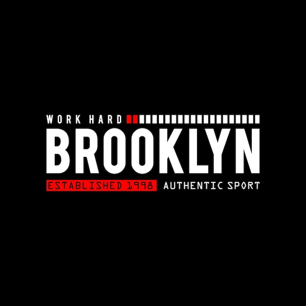 brooklyn typography design vector for print t shirt