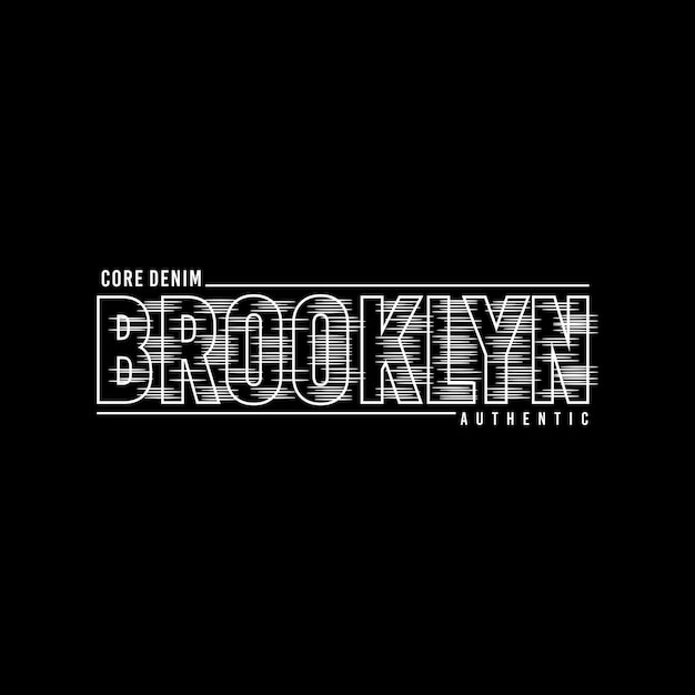 brooklyn typography design vector for print t shirt