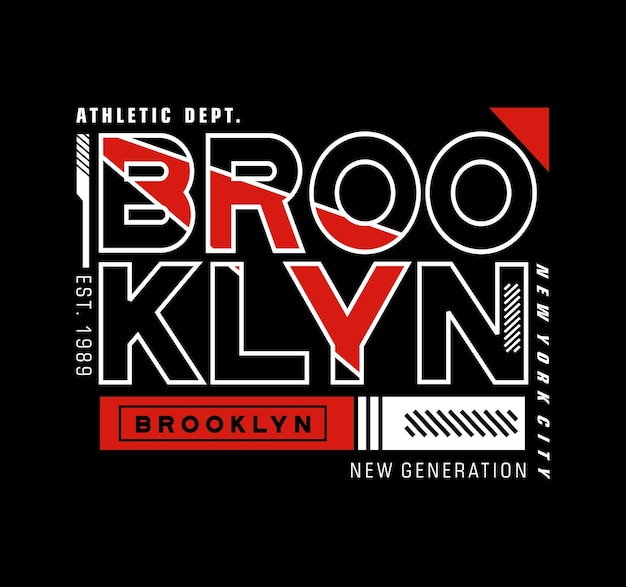 Brooklyn typography graphic vector illustration Lettering