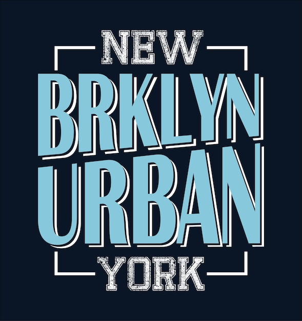 Brooklyn typography for print ilustration t shirt vector art vintage