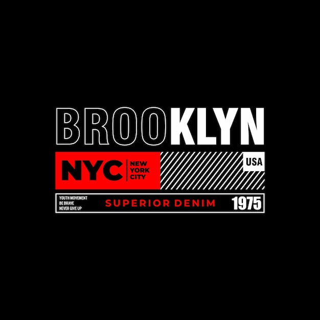 Brooklyn typography for print t shirt