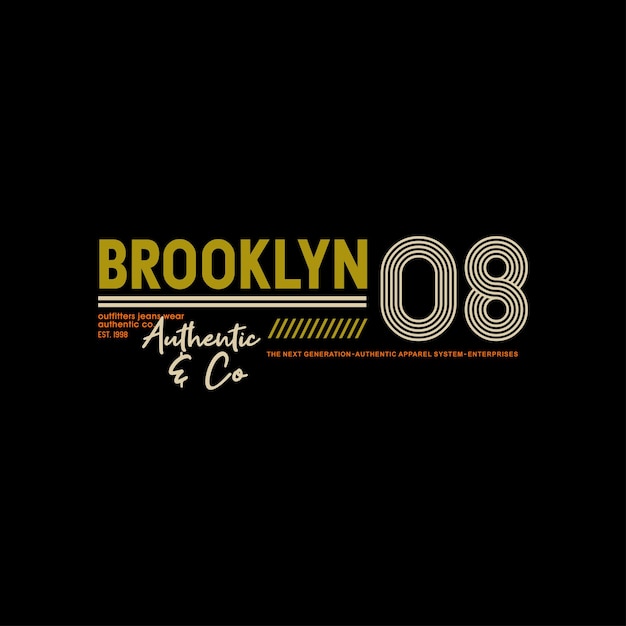 brooklyn typography for print t shirt