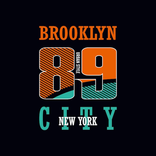 Brooklyn urban style new work city vector t shirt design