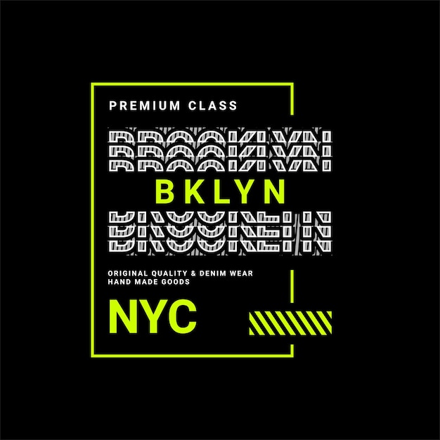 Brooklyn writing design, suitable for screen printing t-shirts, clothes, jackets and others