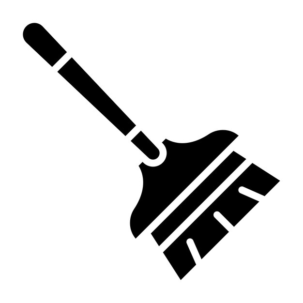 Broom Vector Icon Design Illustration