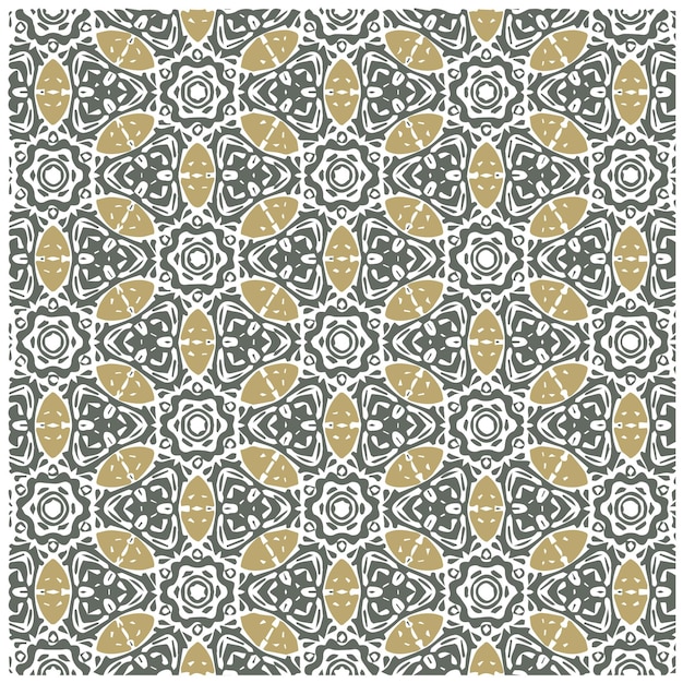 Brown Abstract Mandala or Ikat Wallpaper Pattern Background