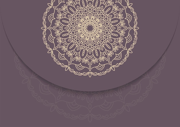 brown background with gold mandala ornament