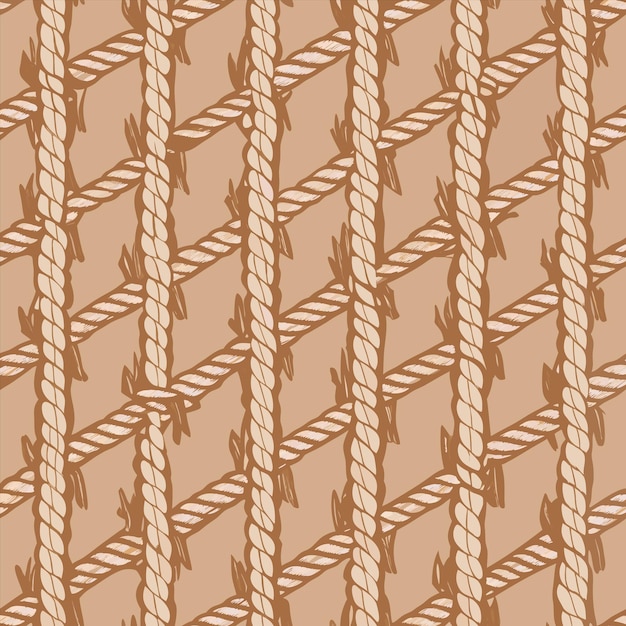 a brown background with rope and rope