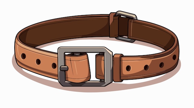 a brown belt with a buckle is shown with a belt on it