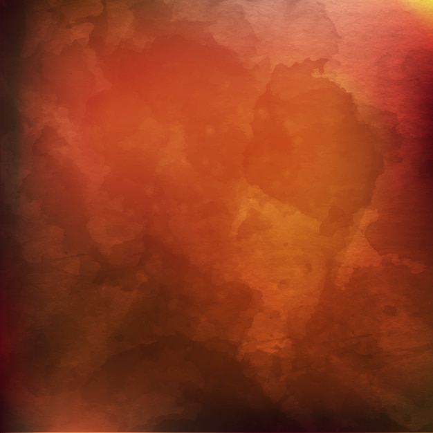 Vector brown blur watercolor background with yellow orange color shades